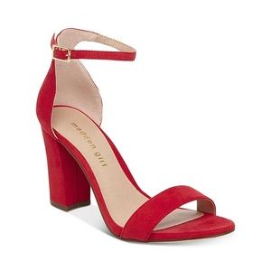 Madden Girl Women's Red Beella Heeled Sandal. Size 9.